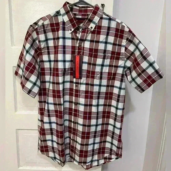 NWT mens plaid button down summer shirt size medium - Picture 1 of 6